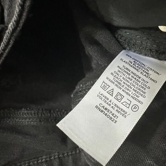 LOFT Outlet Curvy Skinny Jeans Black Mid Rise Charcoal Wash - Picture 9 of 9